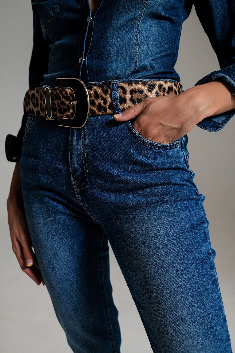 skinny High waisted Jeans in mid Wash