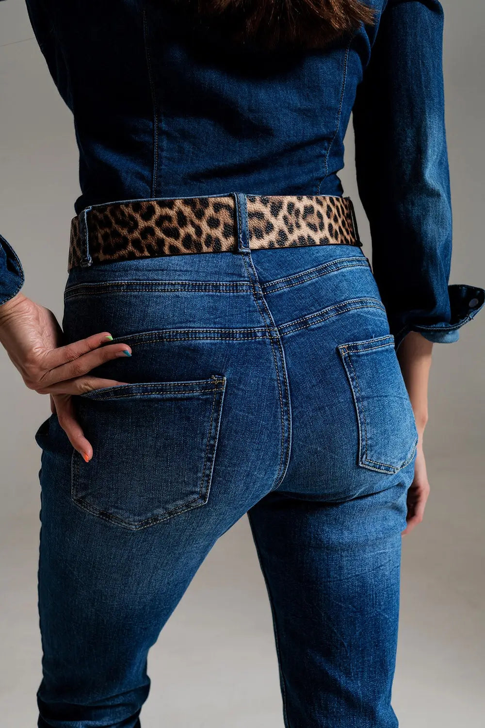 skinny High waisted Jeans in mid Wash