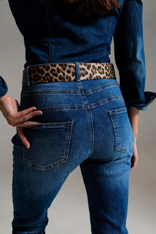skinny High waisted Jeans in mid Wash
