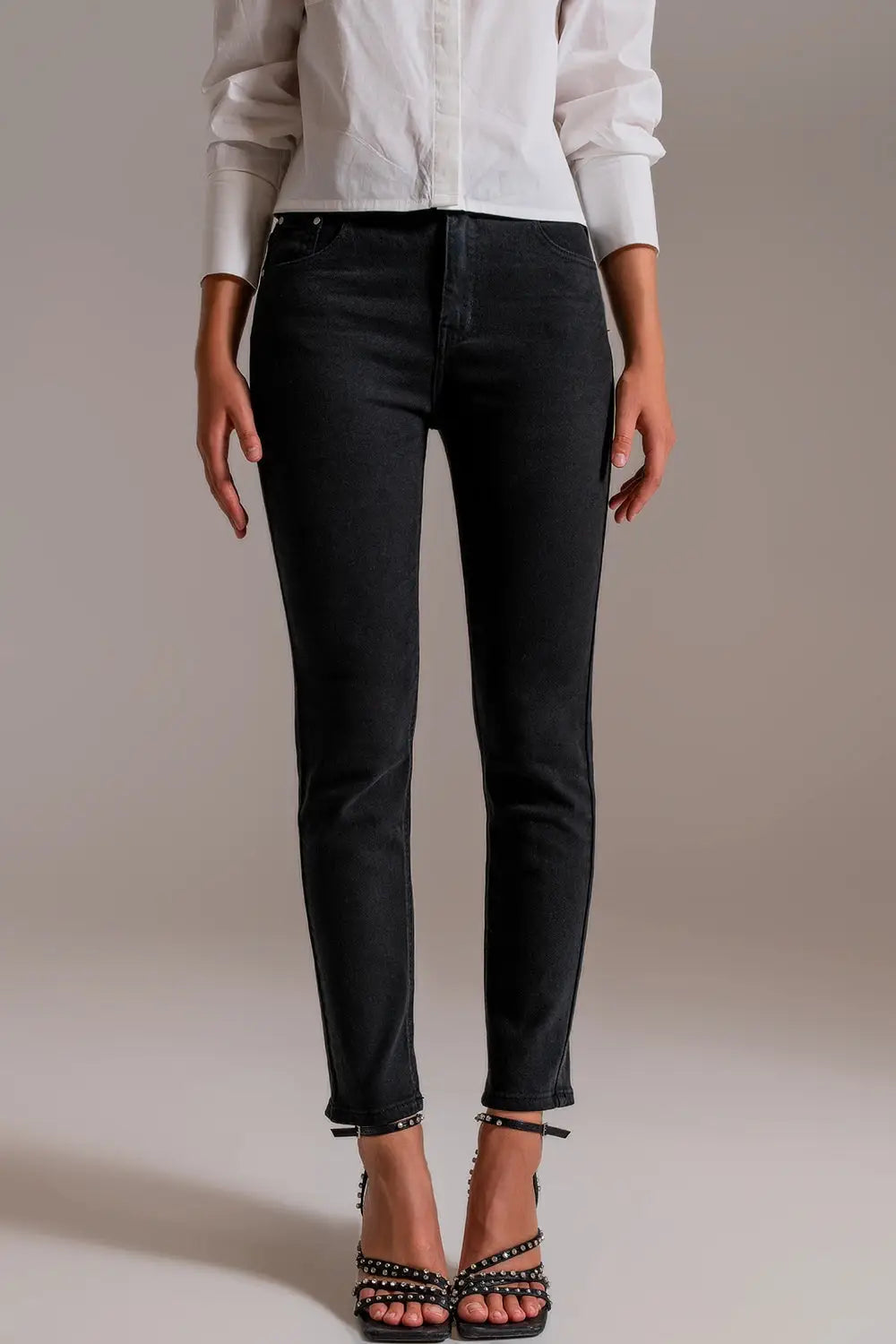Basic Skinny Jeans in Black - Colored Jeans