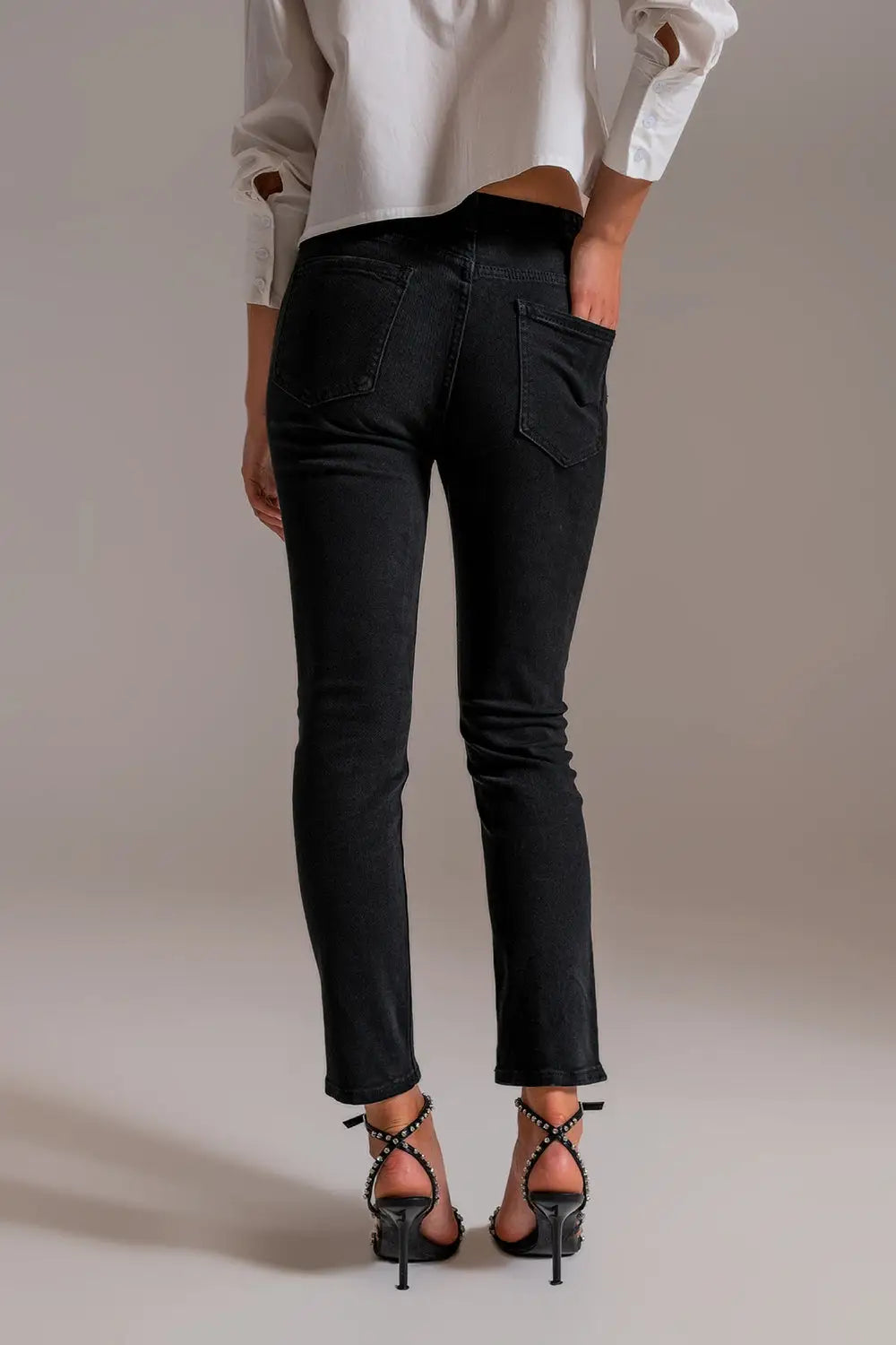 Basic Skinny Jeans in Black - Colored Jeans