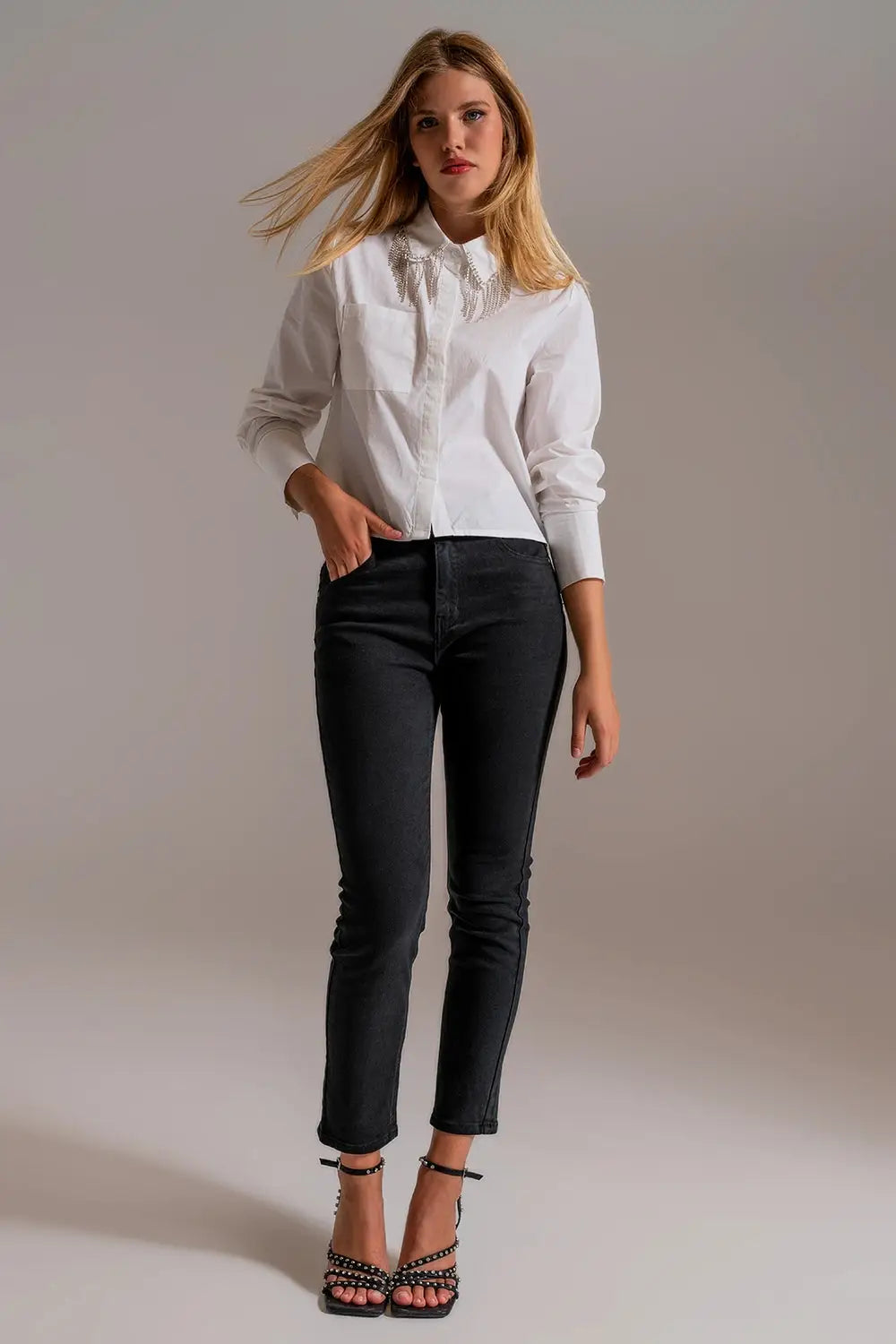 Basic Skinny Jeans in Black - Colored Jeans