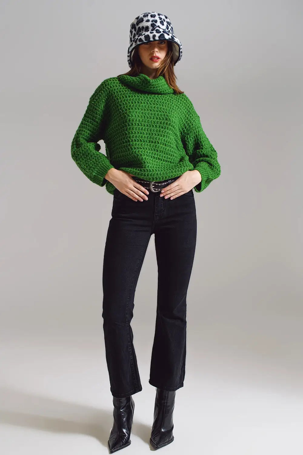 High waist flare jeans in black - Colored Jeans