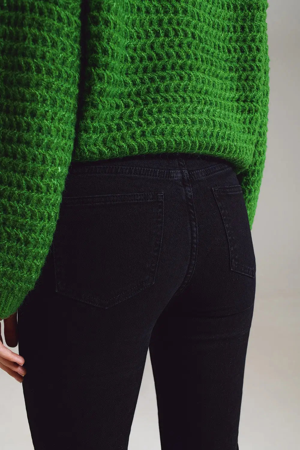 High waist flare jeans in black - Colored Jeans