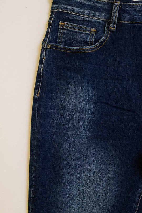 Super Skinny Dark Wash Jeans In Elastic Denim