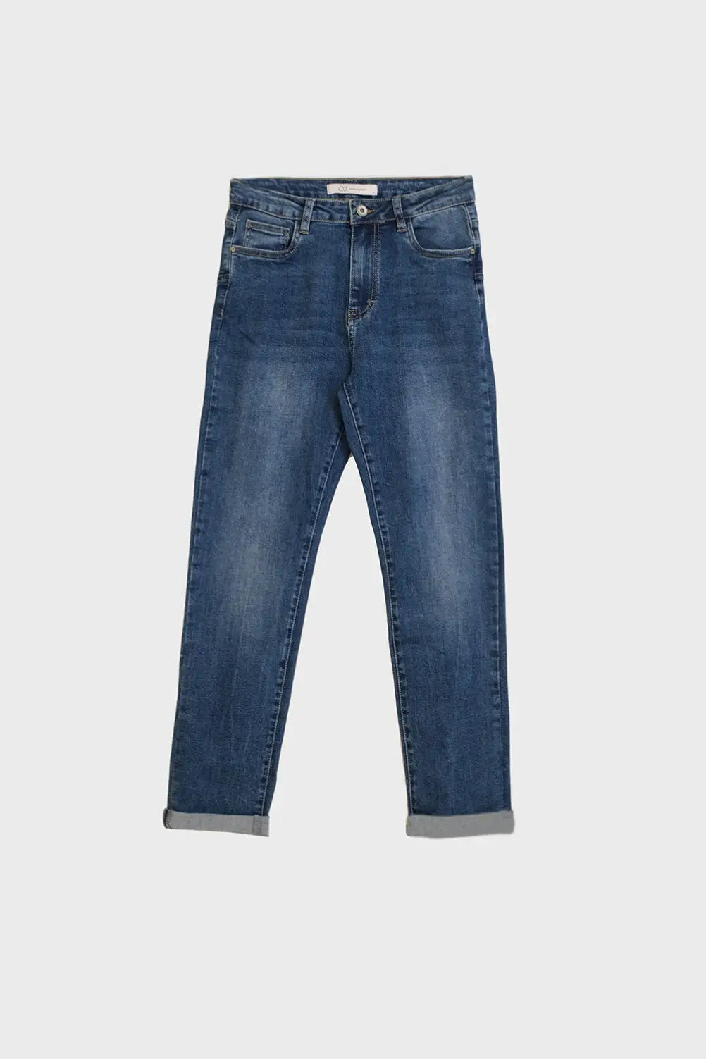 High waisted Skinny Jeans in Dark Wash With Five Pockets