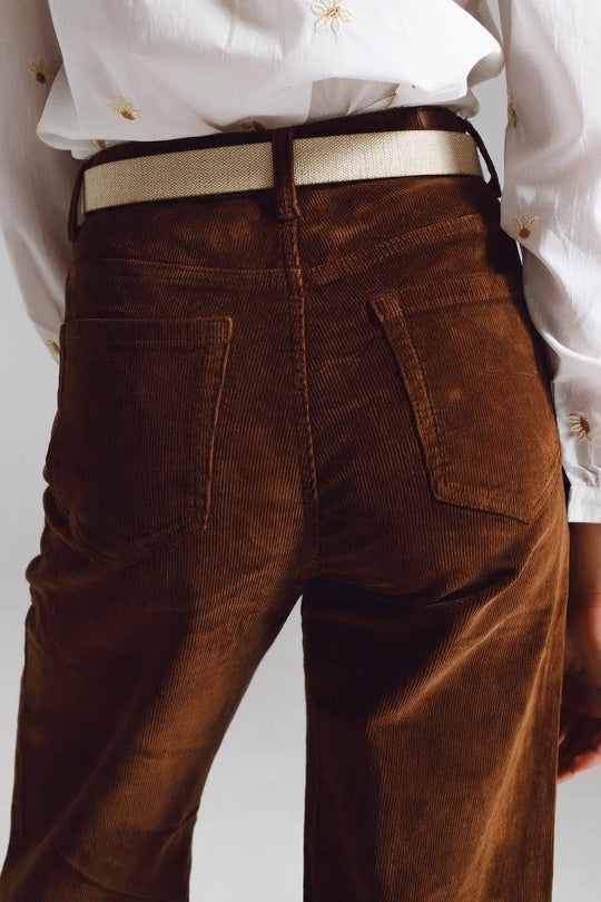 Cropped cord pants in brown - Pants Colored Jeans