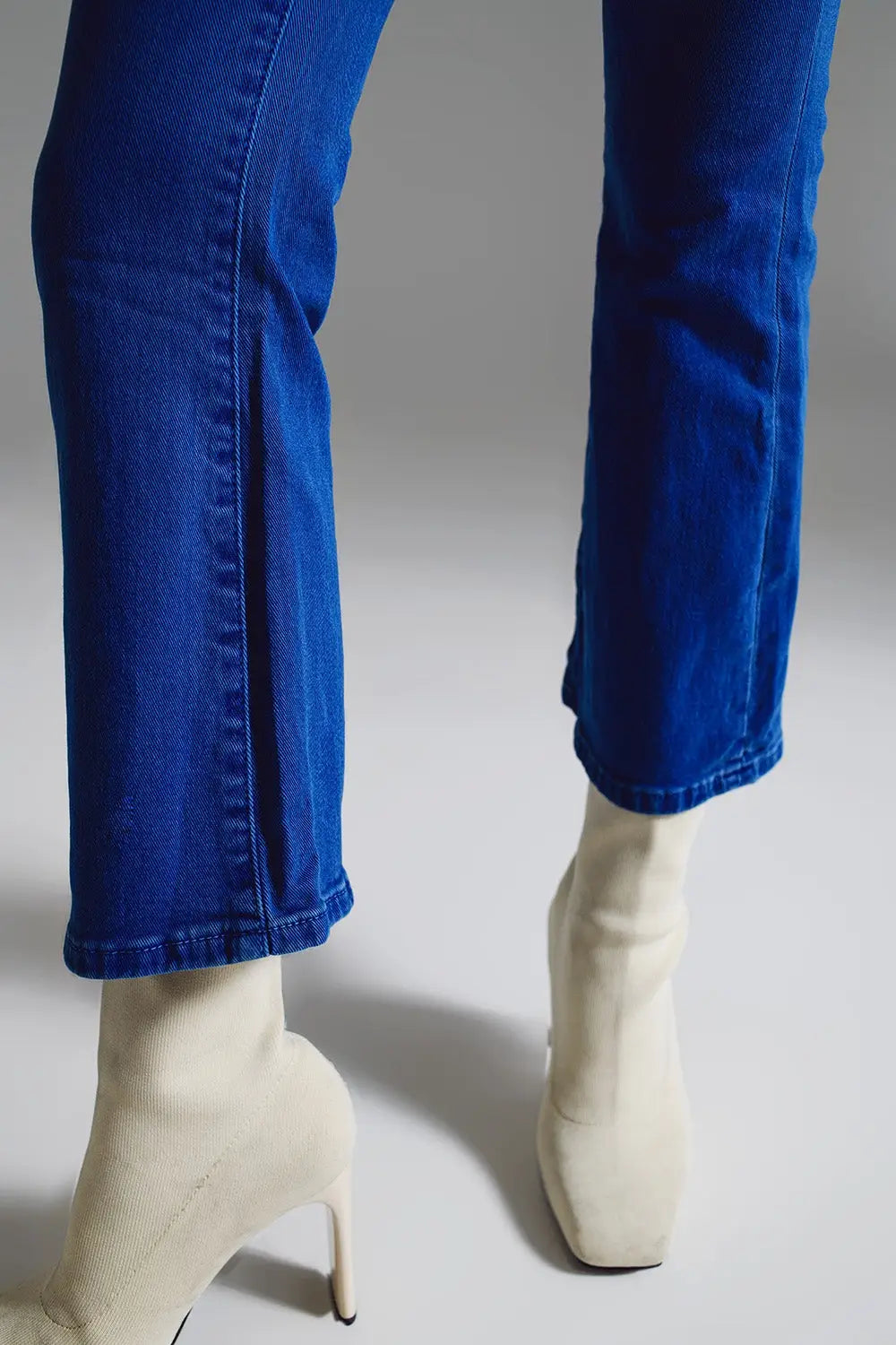 High waist flair jeans in blue - Pants