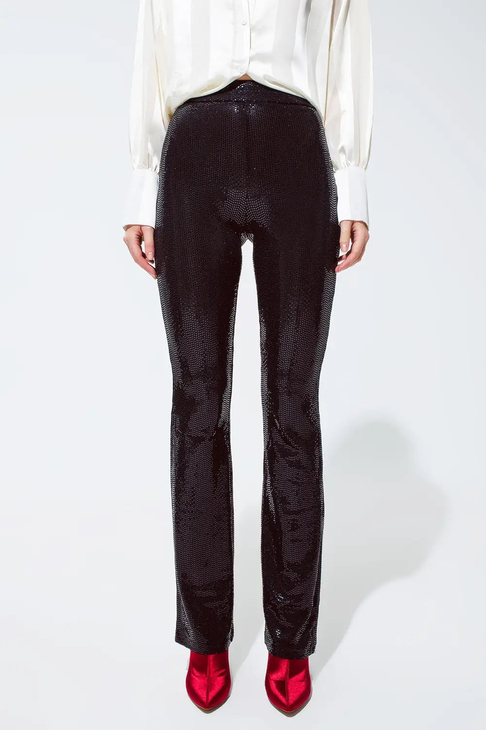 Sequin Leggings in Black - Pants