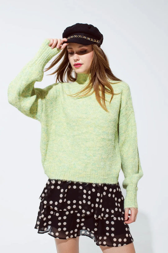 light Green Soft Knit sweater - Sweaters