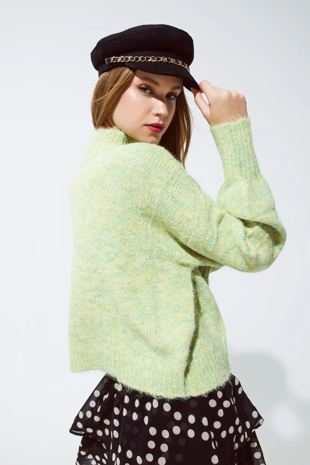 light Green Soft Knit sweater - Sweaters