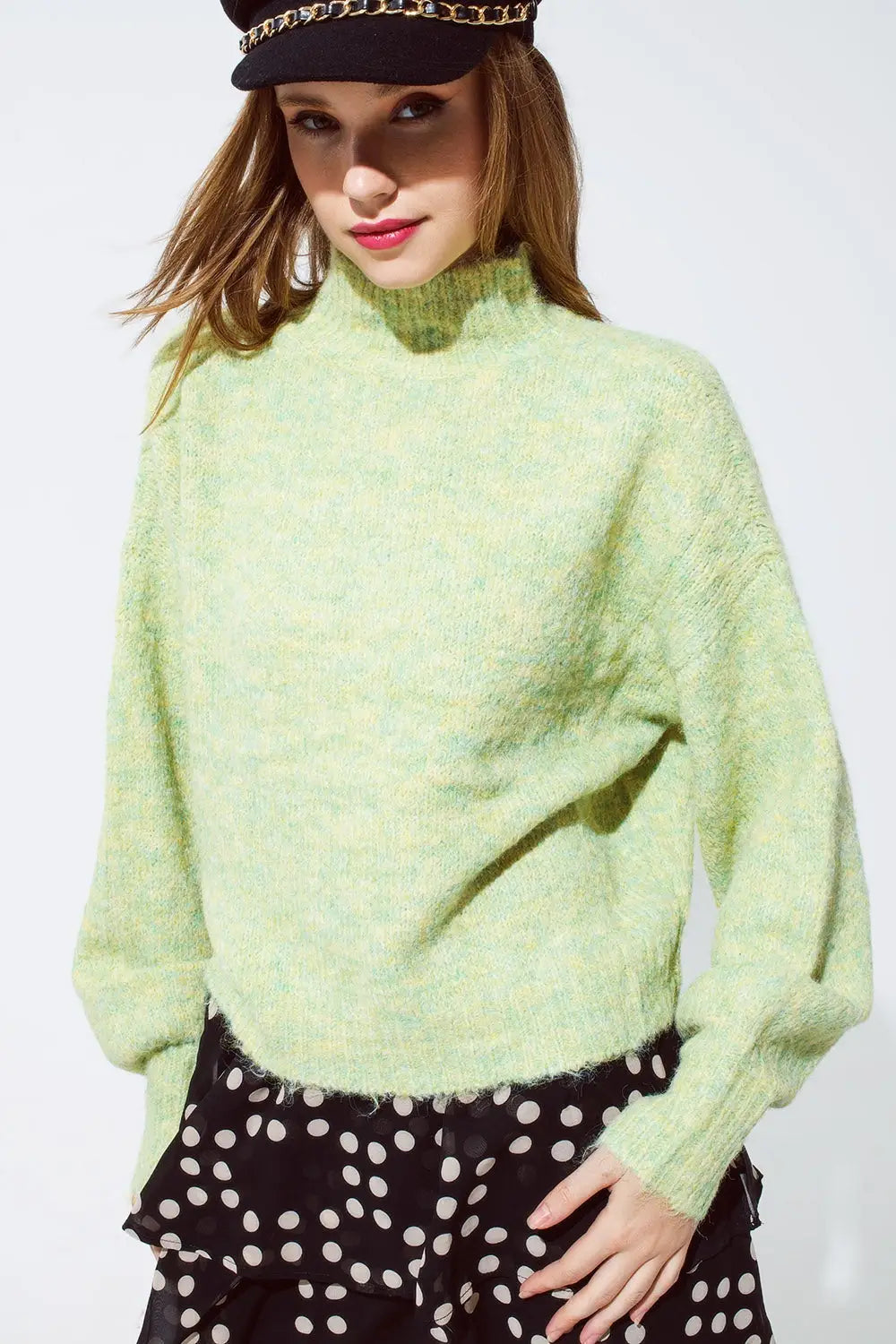 light Green Soft Knit sweater - Sweaters