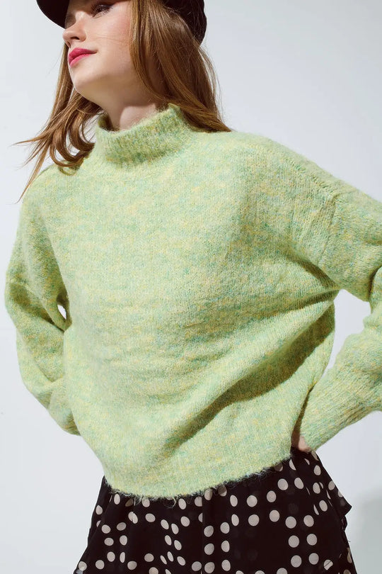 light Green Soft Knit sweater - Sweaters