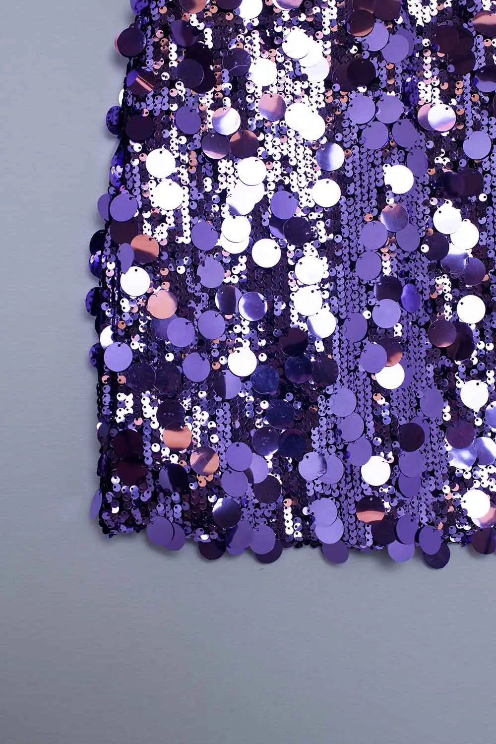 Big sequin mini skirt in purple - Skirts