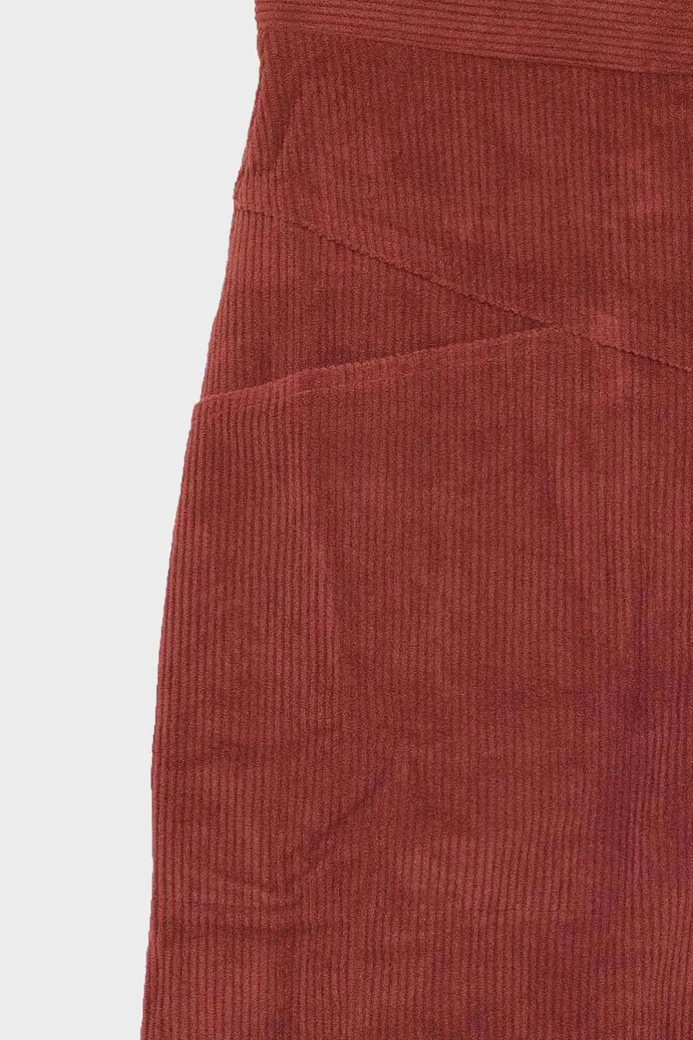 orange corduroy miniskirt with pockets - Skirts