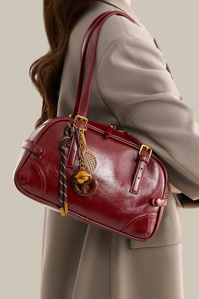 Vintage Style Leather Shoulder Bag