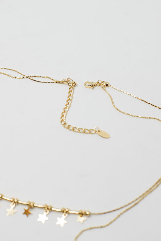 2 in 1 Necklace with Star and Heart Charms