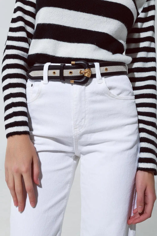 White Corduroy Cropped Pants - Colored Jeans