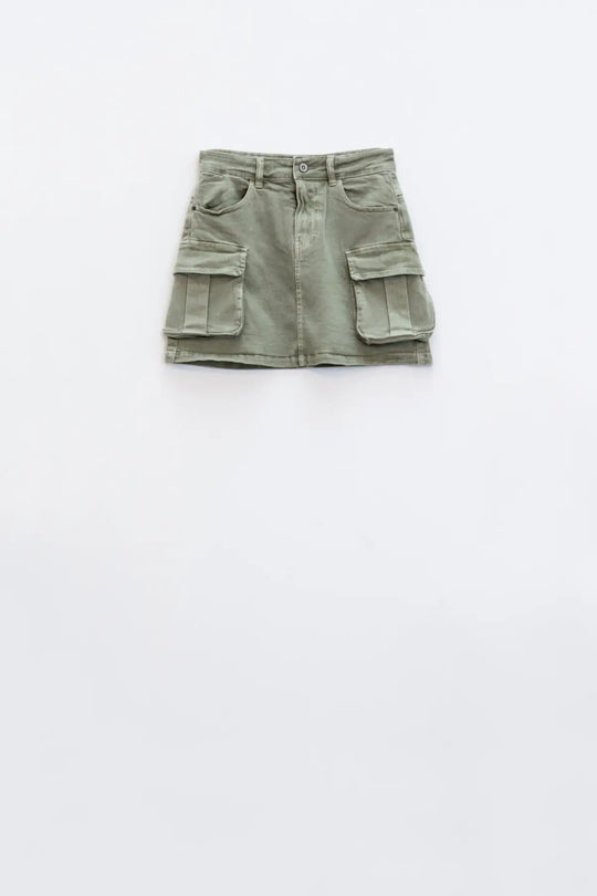 Cargo mini skirt in khaki - Skirts