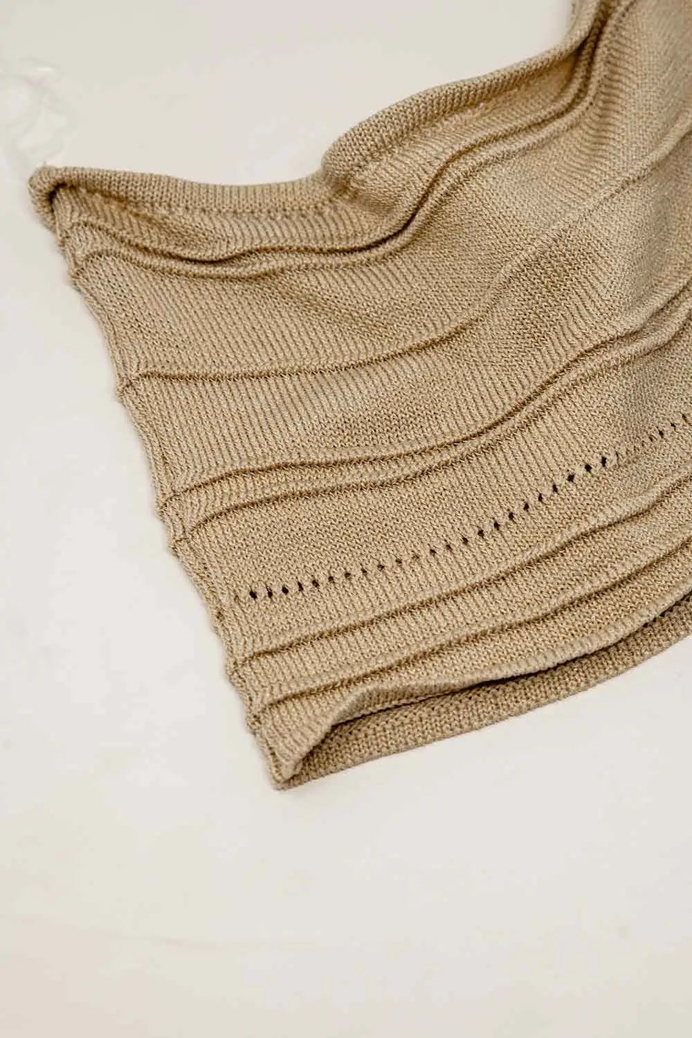 Strapless Knitted bodycon Top In Beige - BEIGE / ONE - Tops