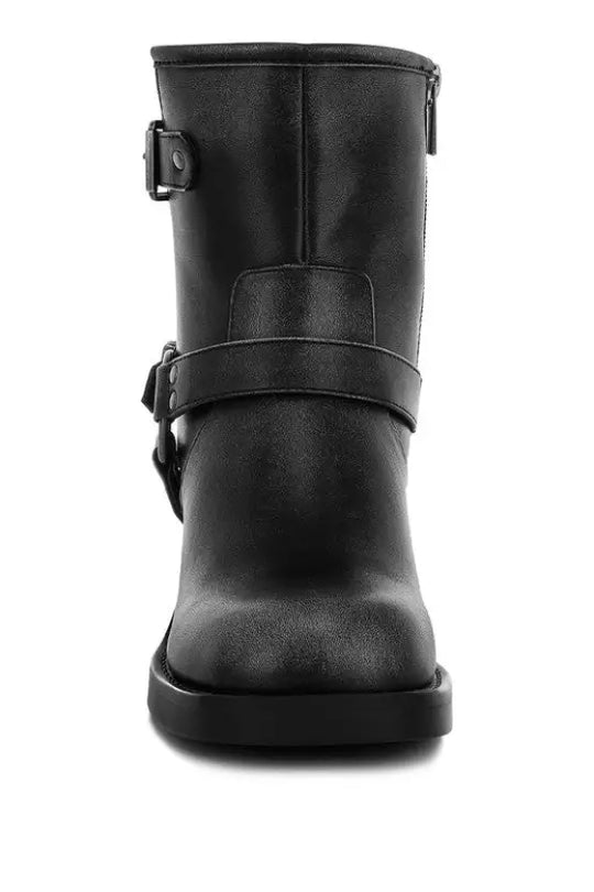 Caribou Harness Detail Biker Boots - Shoes