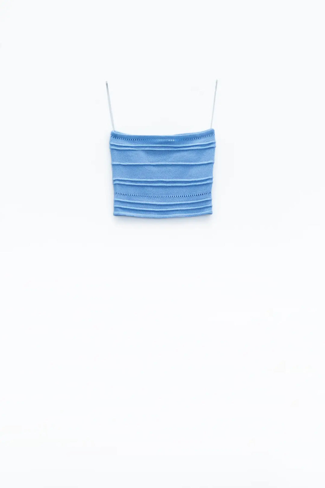Strapless Knitted bodycon Top In light blue - BLUE / ONE - Tops Sweaters