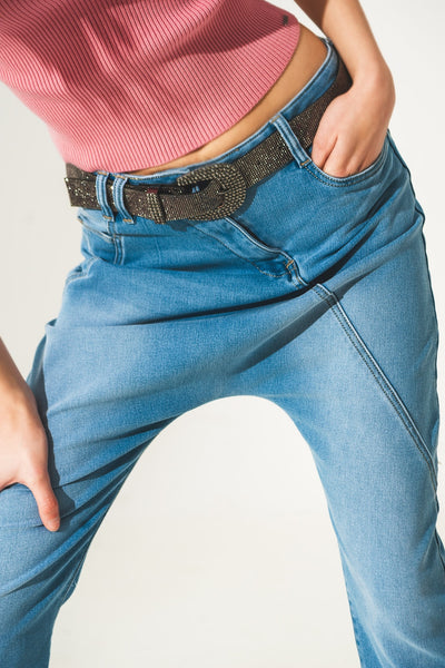 90s baggy jeans in blue vintage wash