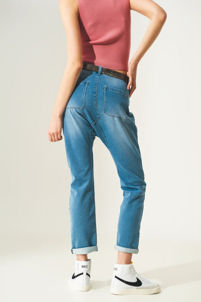 90s baggy jeans in blue vintage wash