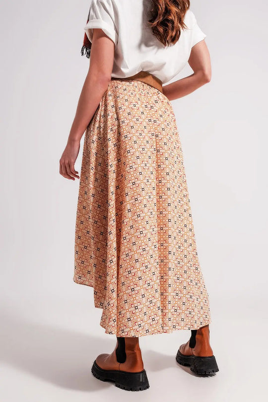 90s Midi skirt in geo print - Skirts