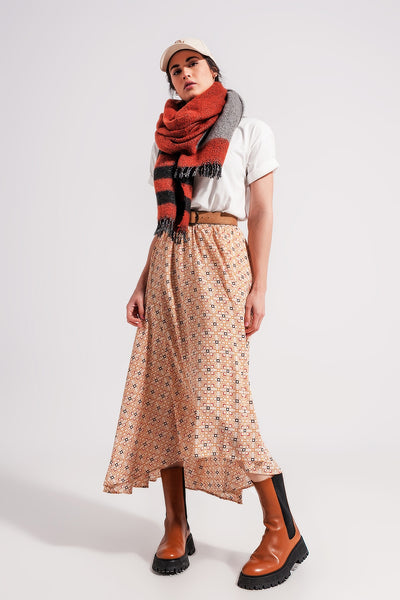 90s Midi skirt in geo print