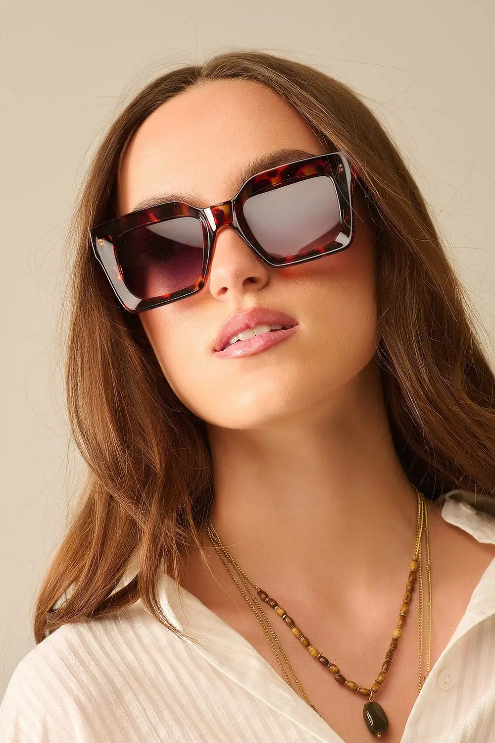 90s Squared Sunglasses in brown - One Size / Brown