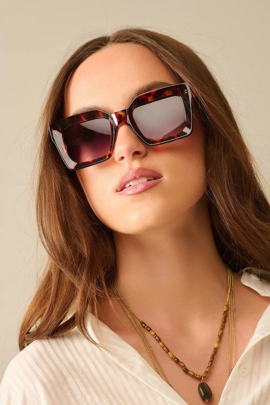90s Squared Sunglasses in brown - One Size / Brown