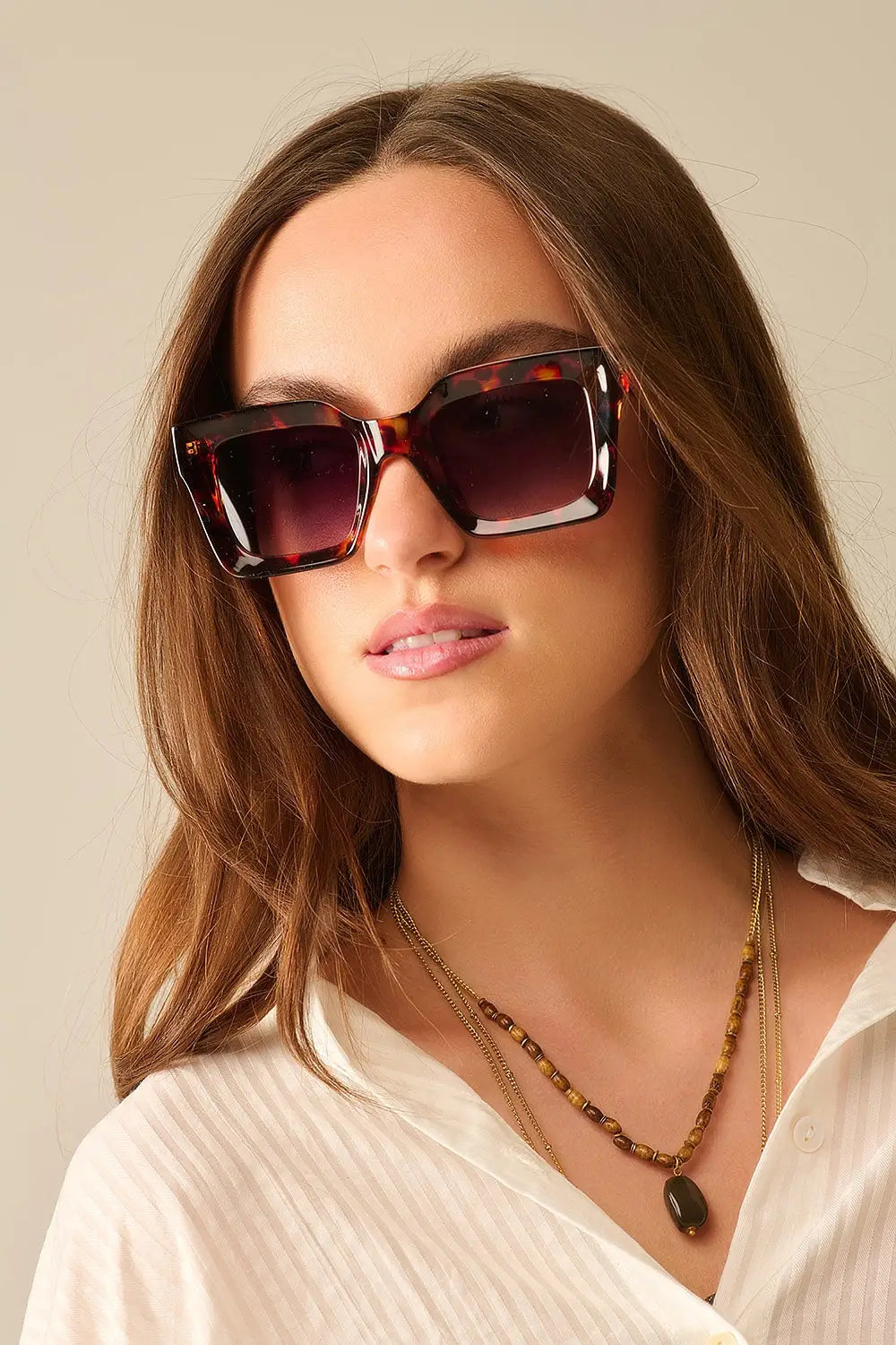 90s Squared Sunglasses in brown - One Size / Brown