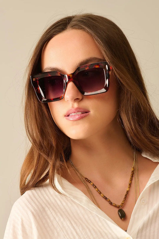 90s Squared Sunglasses in brown - One Size / Brown