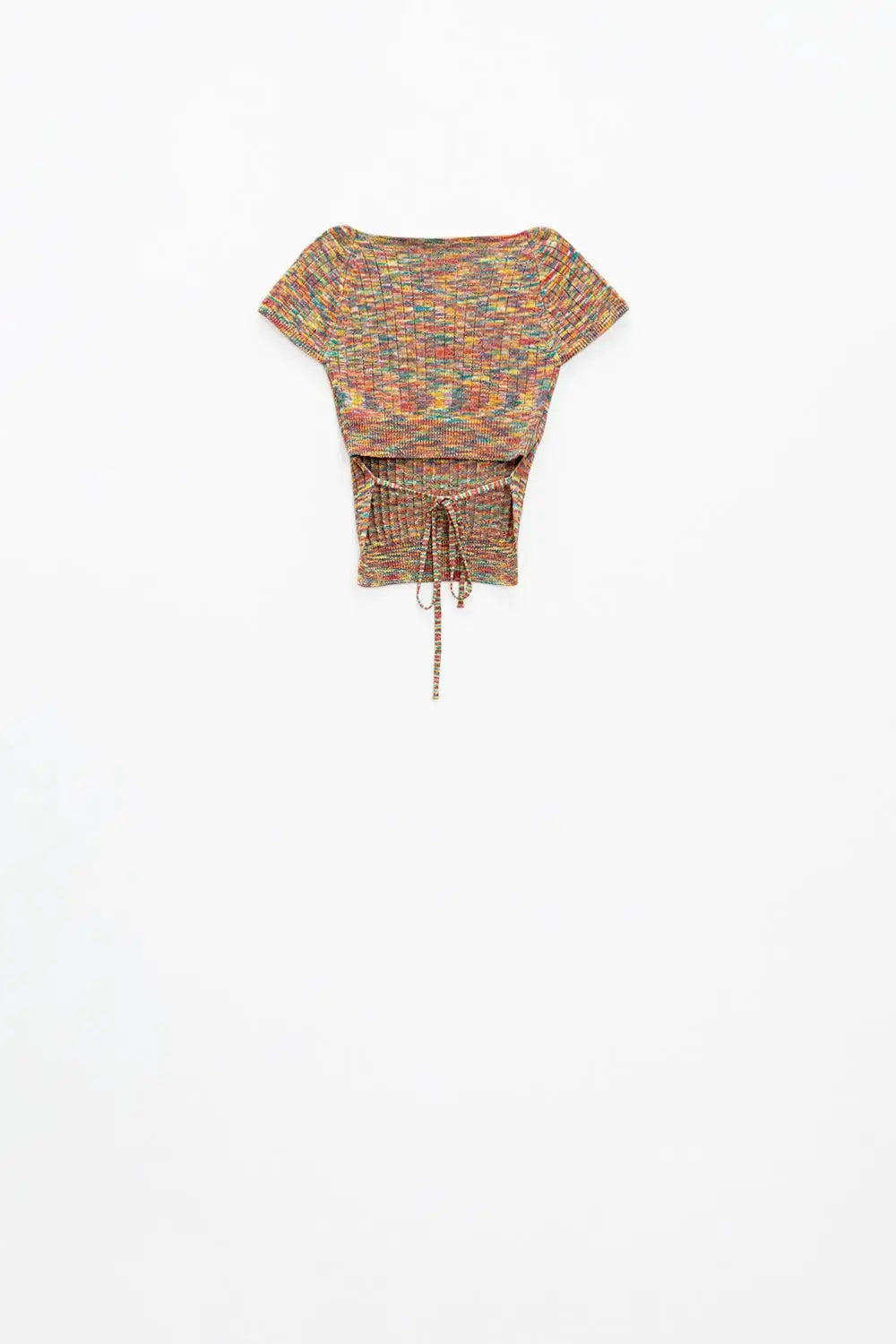 Colorful elastic top with bare lower back - Tops Sweaters