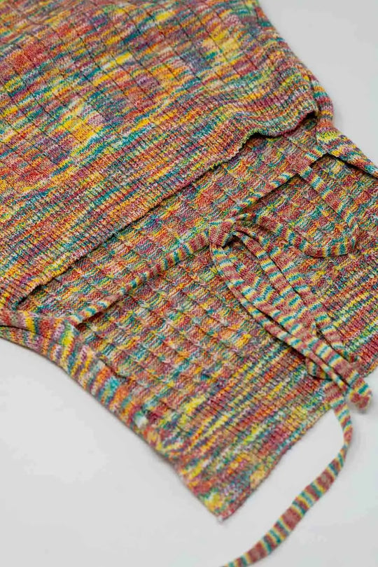 Colorful elastic top with bare lower back - Tops Sweaters