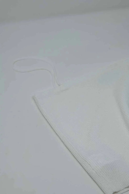 Basic knitted Top In White With Thin Straps - Tops