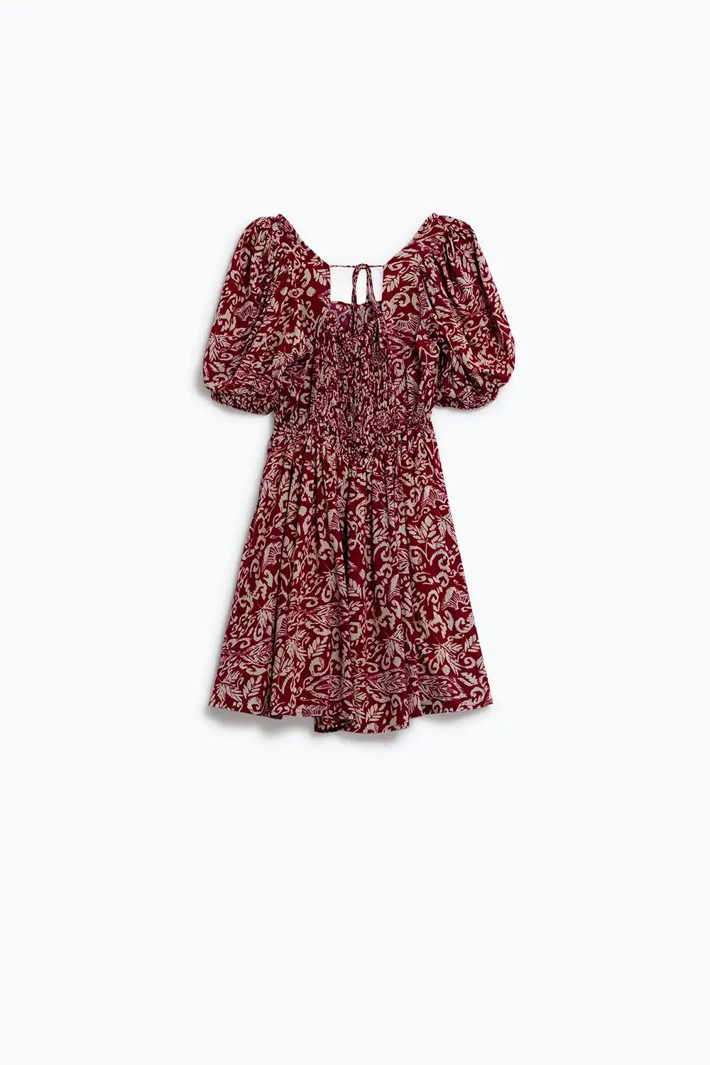 short floral print dress with gathered back - Dresses