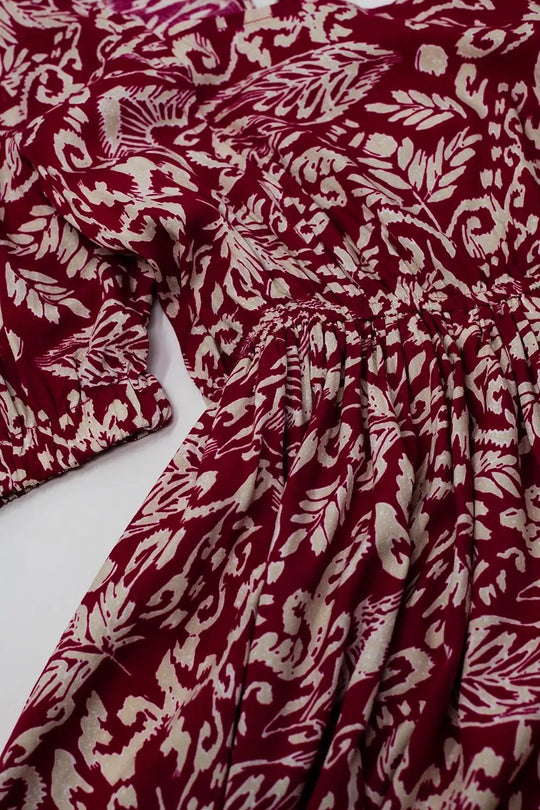 short floral print dress with gathered back - Dresses