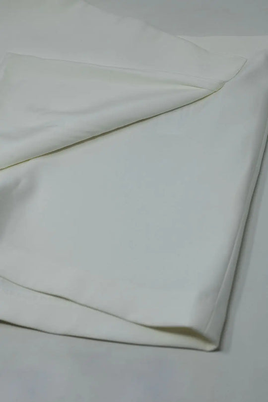 Wrap Mini Skort in White - Skirts Pants