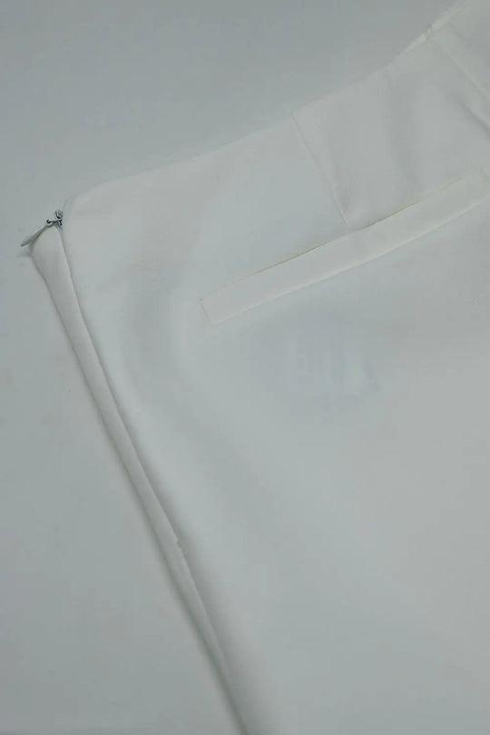 Wrap Mini Skort in White - Skirts Pants