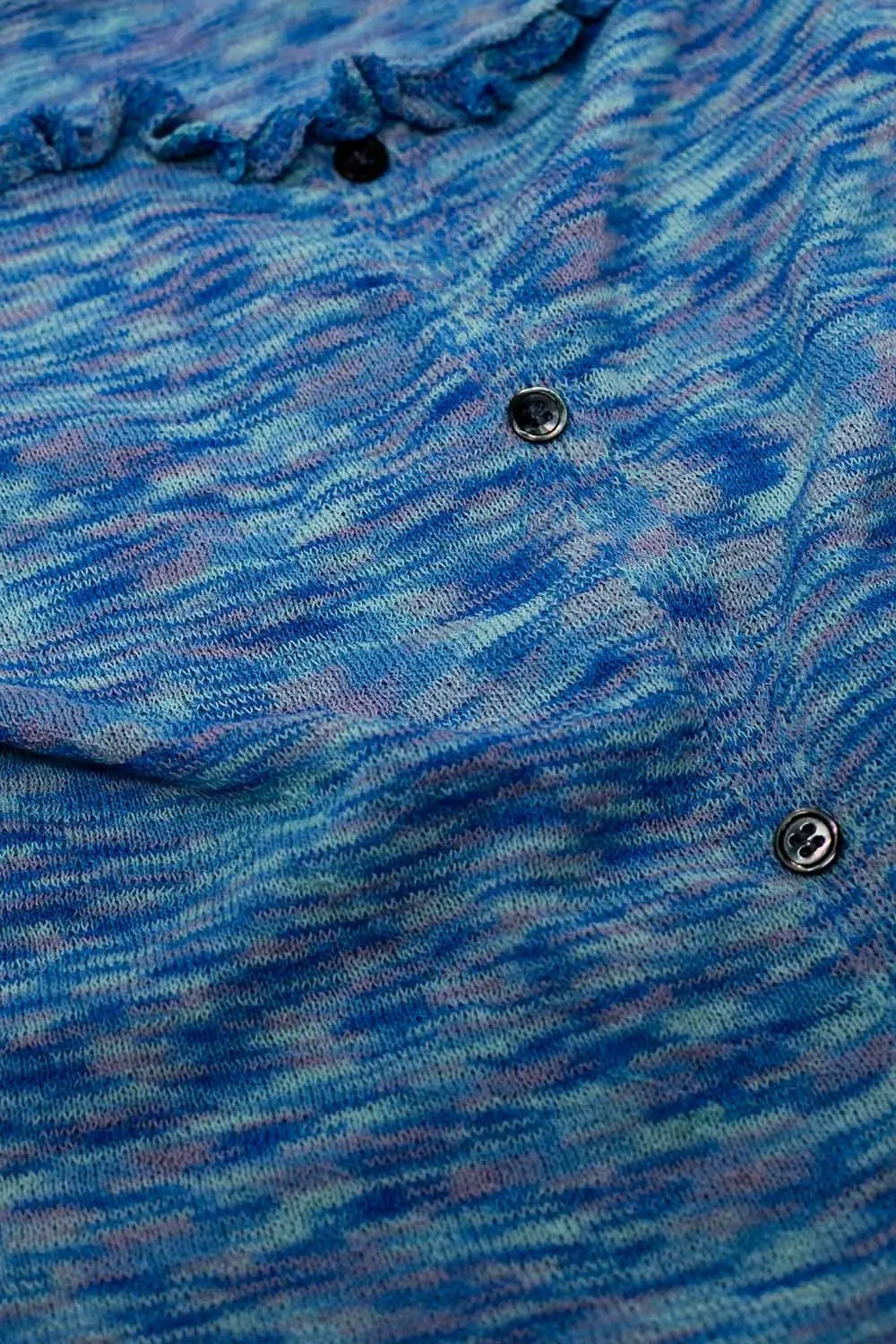 Off The Shoulder Cropped Knitted Top in Blue - Tops Sweaters