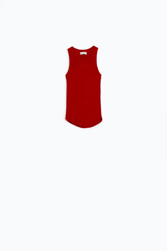 Knitted sleeveless Top in red - Sweaters