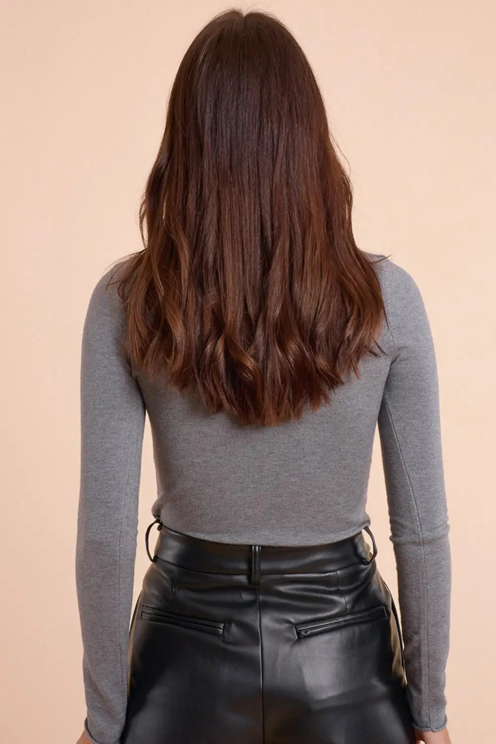 Basic grey fine knit bodycon sweater - Sweaters
