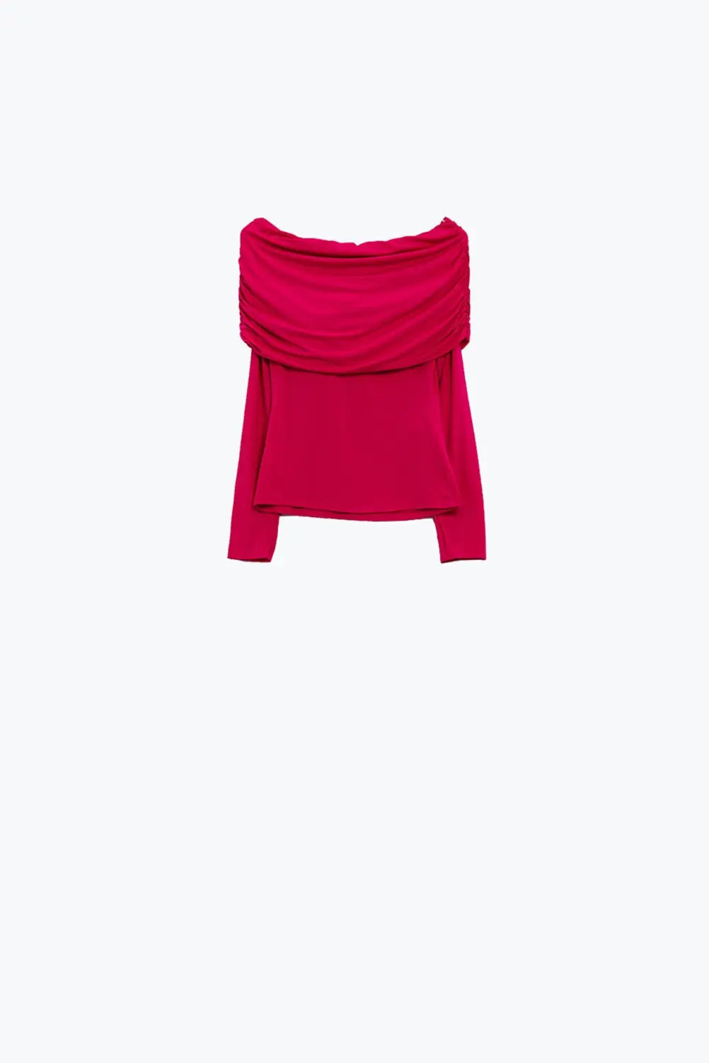 Bodycon Off Shoulder Top In Fuchsia - Tops