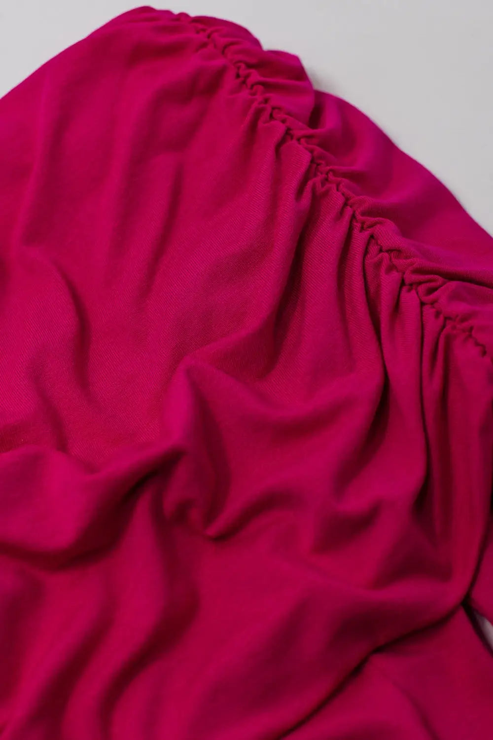 Bodycon Off Shoulder Top In Fuchsia - Tops