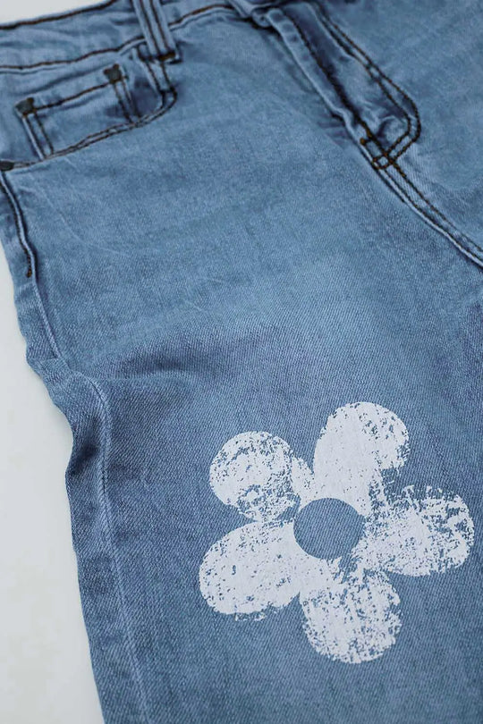 5 Pocket Jeans skinny With Flower Detail