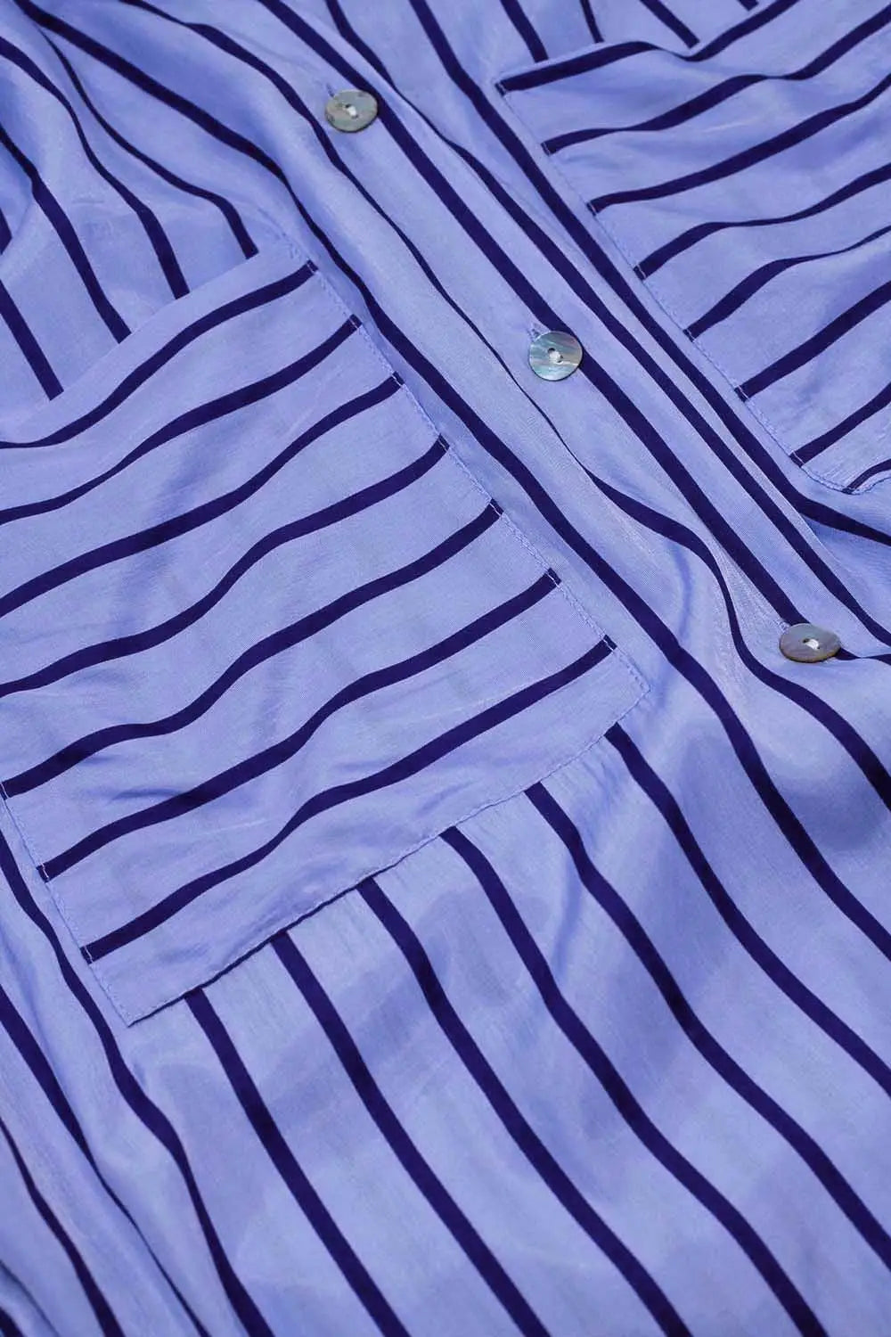 Lavander shirt with purple stripes and chest pockets - PURPLE / ONE - Shirts