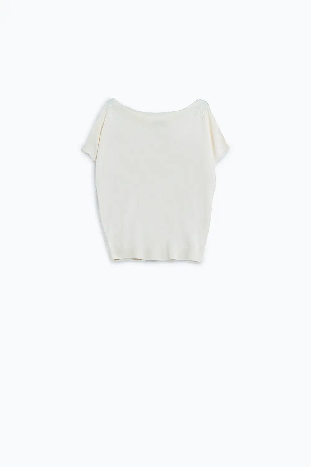 Beige boat neck relaxed sweater - BEIGE / ONE - Sweaters