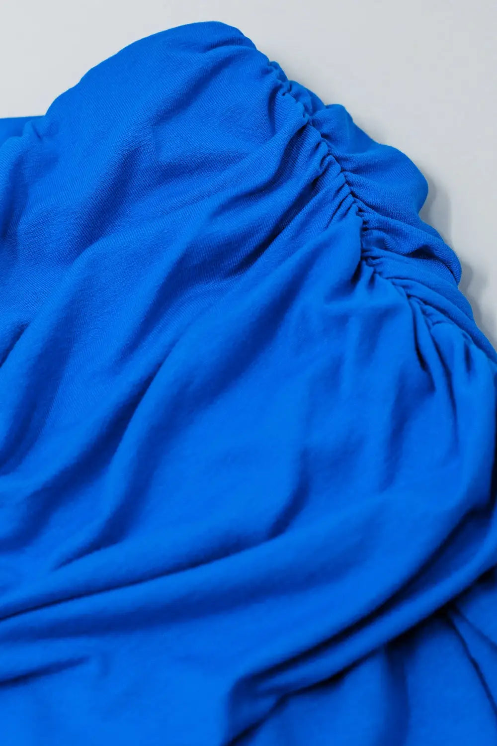 Bodycon Off Shoulder Top In Blue - Tops